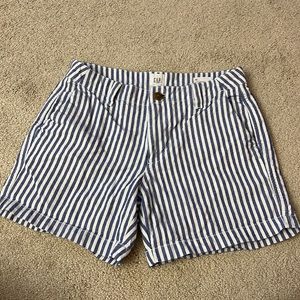 Striped cotton shorts